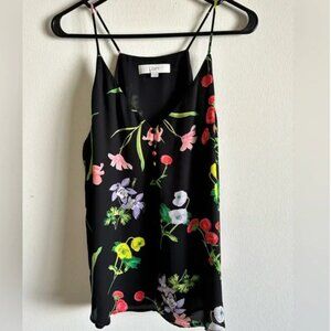 LOFT crape strappy floral top